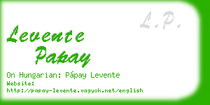 levente papay business card