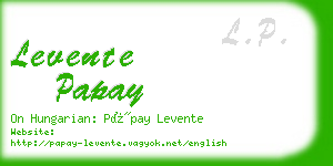 levente papay business card